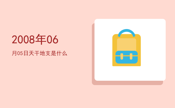 2008年06月05日天干地支是什么