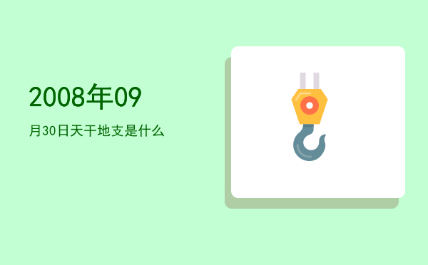 2008年09月30日天干地支是什么