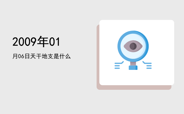 2009年01月06日天干地支是什么
