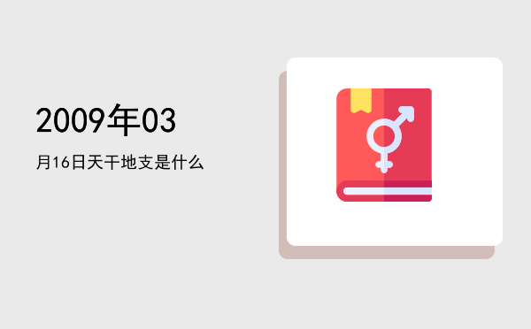 2009年03月16日天干地支是什么