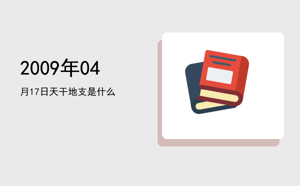 2009年04月17日天干地支是什么