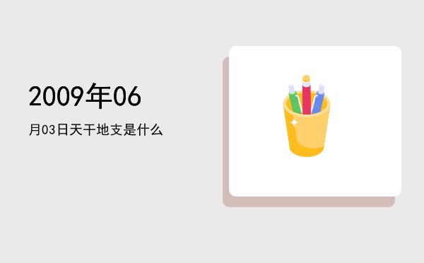 2009年06月03日天干地支是什么