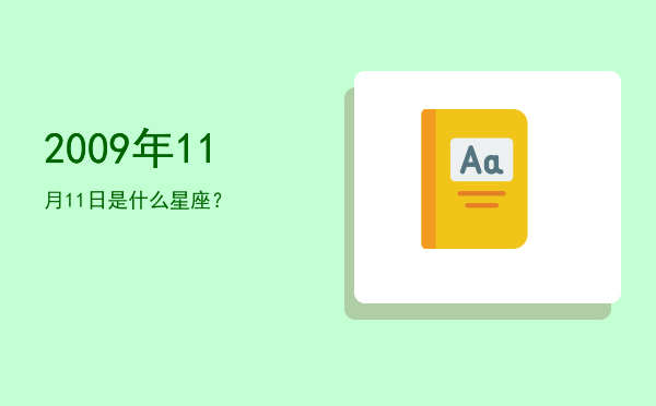 2009年11月11日是什么星座？