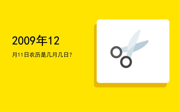 2009年12月11日农历是几月几日?