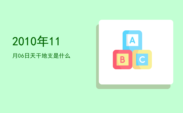 2010年11月06日天干地支是什么