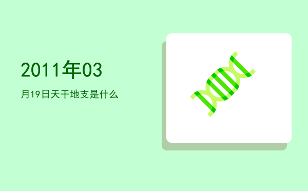 2011年03月19日天干地支是什么