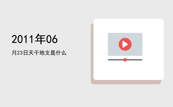 2011年06月23日天干地支是什么
