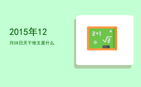 2015年12月08日天干地支是什么