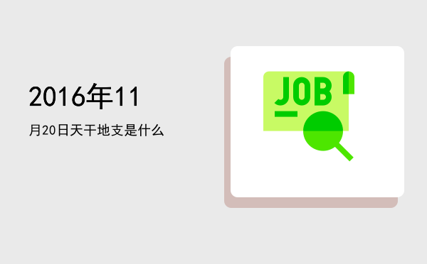 2016年11月20日天干地支是什么