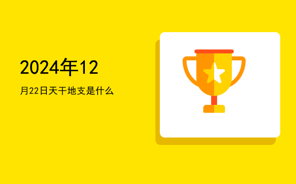 2024年12月22日天干地支是什么