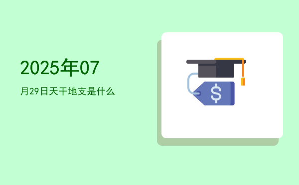 2025年07月29日天干地支是什么