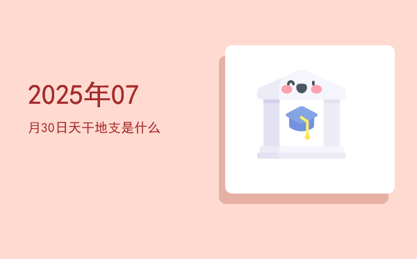 2025年07月30日天干地支是什么