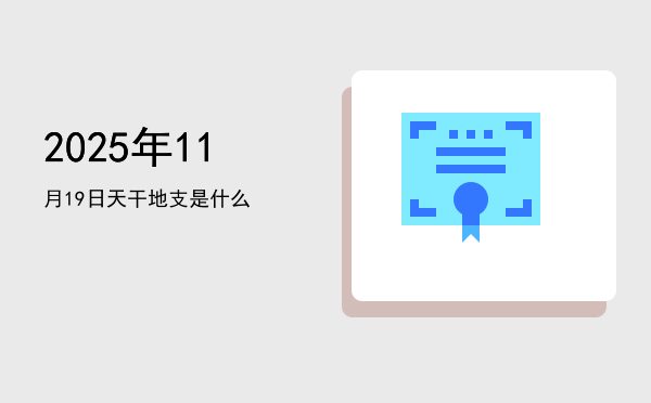 2025年11月19日天干地支是什么