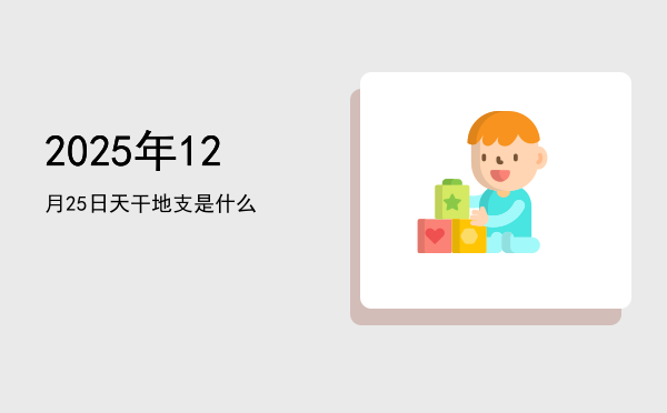 2025年12月25日天干地支是什么