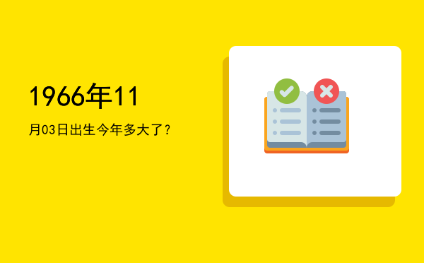 1966年11月03日出生今年多大了?
