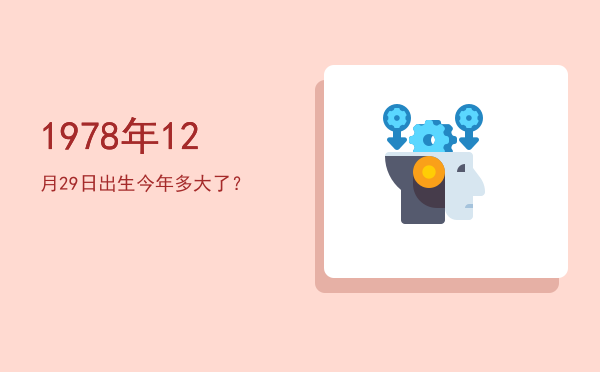 1978年12月29日出生今年多大了?
