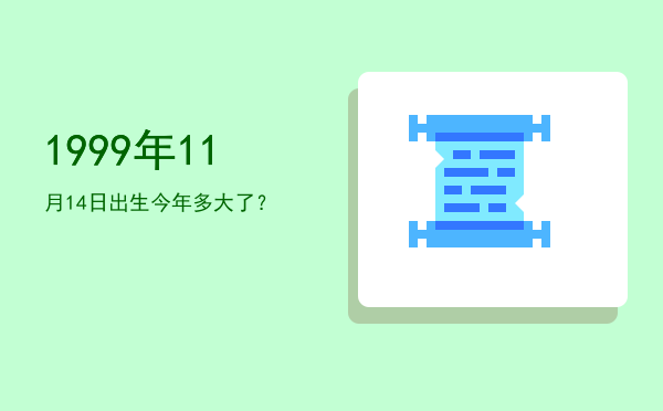 1999年11月14日出生今年多大了?