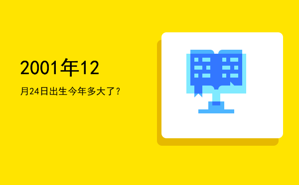 2001年12月24日出生今年多大了?