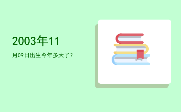 2003年11月09日出生今年多大了?