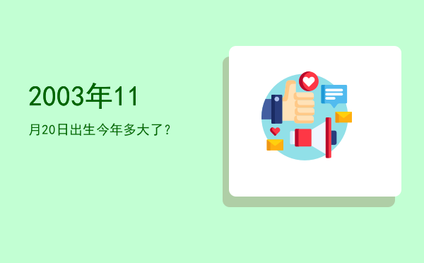 2003年11月20日出生今年多大了?
