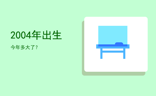 2004年出生今年多大了？