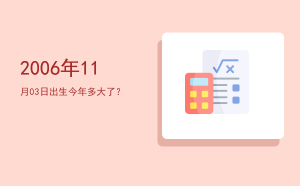 2006年11月03日出生今年多大了?