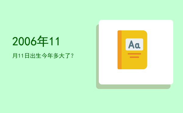 2006年11月11日出生今年多大了?