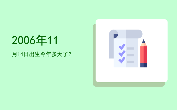 2006年11月14日出生今年多大了?