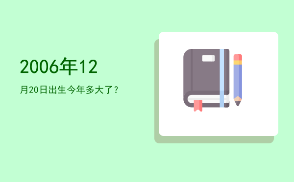 2006年12月20日出生今年多大了?