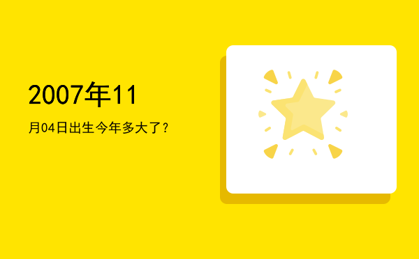 2007年11月04日出生今年多大了?