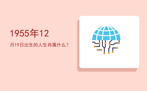 1955年12月19日出生的人生肖属什么?