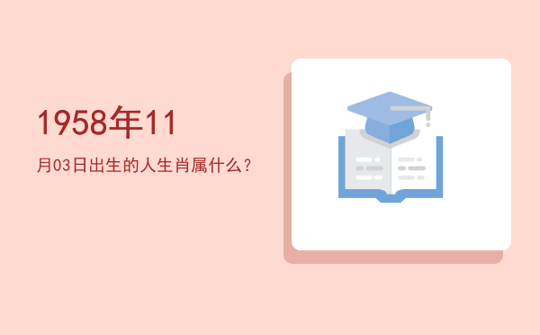 1958年11月03日出生的人生肖属什么?