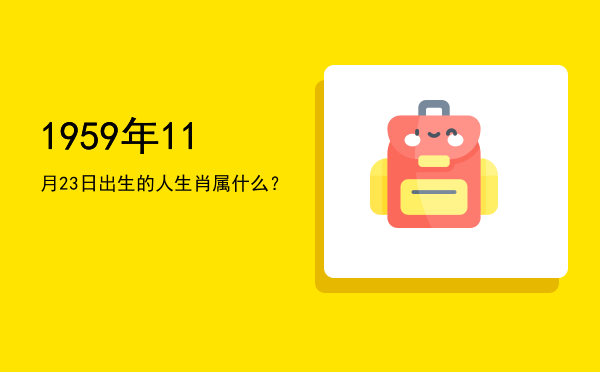 1959年11月23日出生的人生肖属什么?