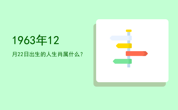 1963年12月22日出生的人生肖属什么?