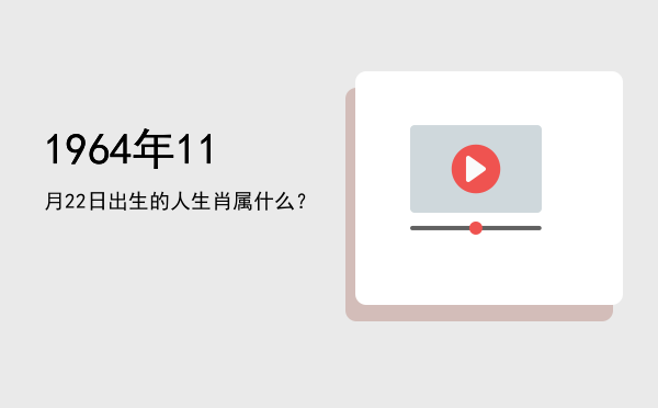1964年11月22日出生的人生肖属什么?
