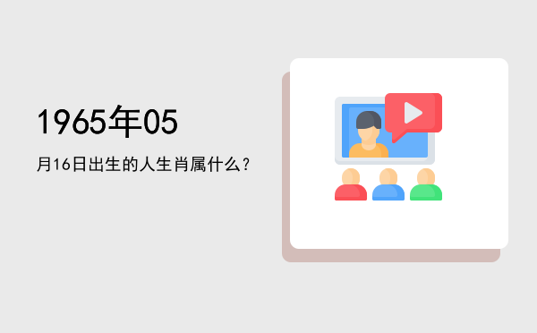 1965年05月16日出生的人生肖属什么?