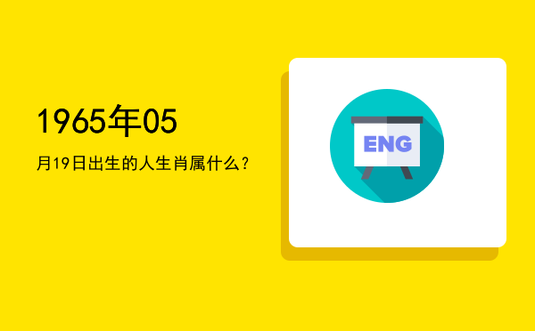1965年05月19日出生的人生肖属什么?