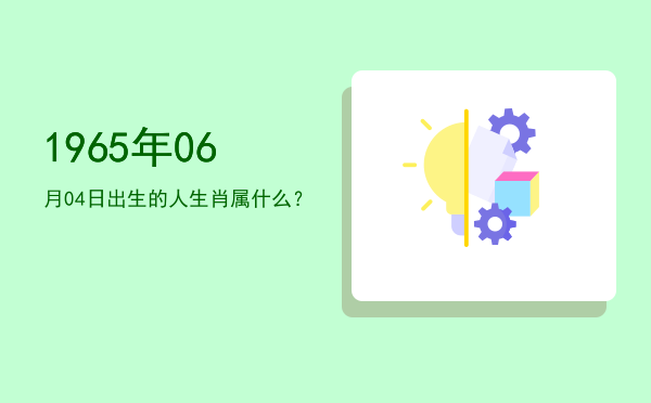 1965年06月04日出生的人生肖属什么?
