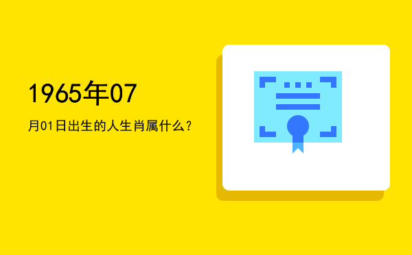 1965年07月01日出生的人生肖属什么?