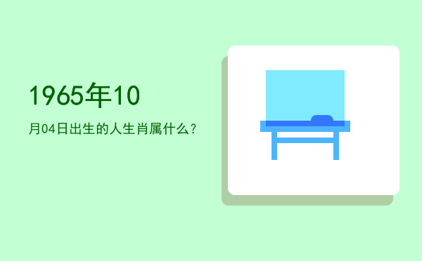 1965年10月04日出生的人生肖属什么?