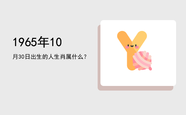 1965年10月30日出生的人生肖属什么?