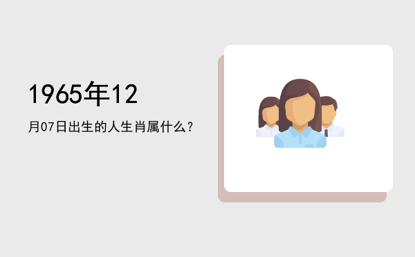 1965年12月07日出生的人生肖属什么?