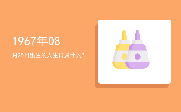 1967年08月25日出生的人生肖属什么?