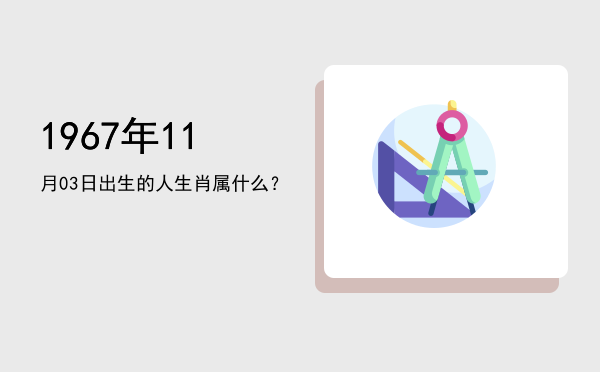 1967年11月03日出生的人生肖属什么?