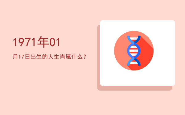 1971年01月17日出生的人生肖属什么?