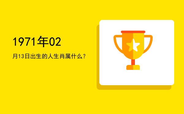 1971年02月13日出生的人生肖属什么?