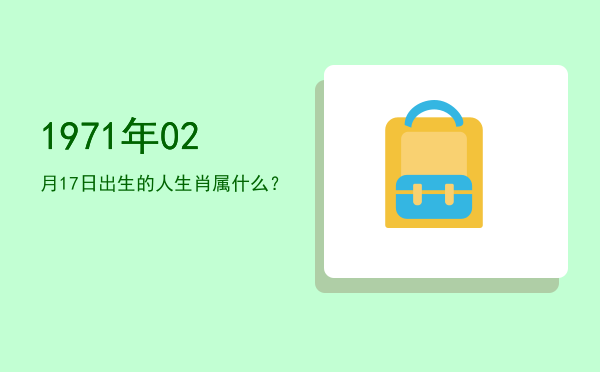1971年02月17日出生的人生肖属什么?