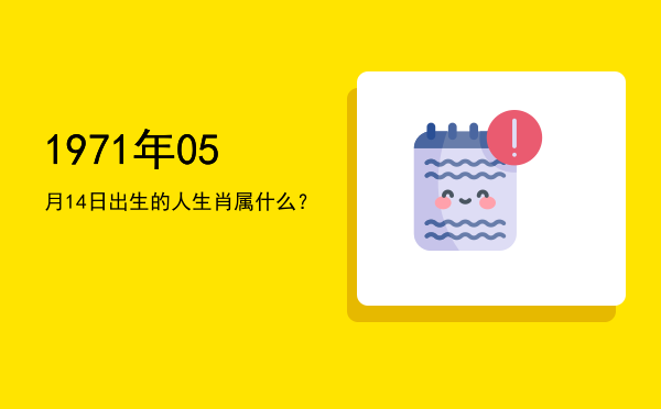 1971年05月14日出生的人生肖属什么?