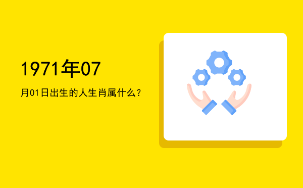 1971年07月01日出生的人生肖属什么?