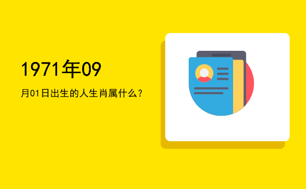 1971年09月01日出生的人生肖属什么?